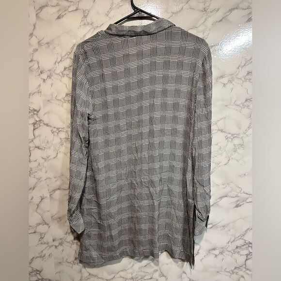 J. Jill Women's Herringbone Button Down Tunic Blouse Top Long Sleeve Size S - Picture 10 of 10